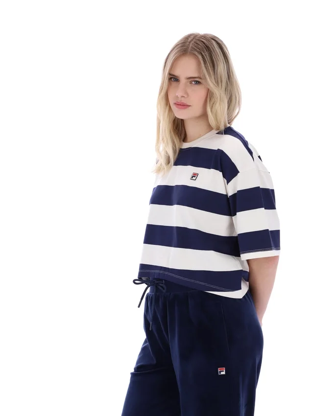 T-shirt court et ample Fila Genoa bleu marine