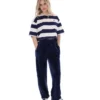 T-shirt court et ample Fila Genoa bleu marine