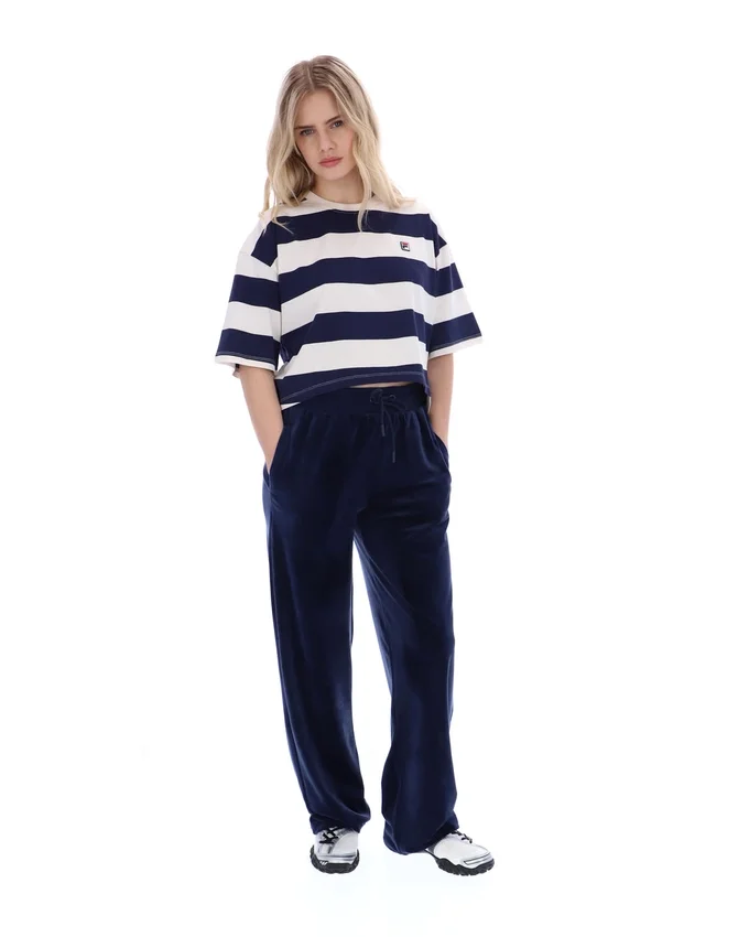 T-shirt court et ample Fila Genoa bleu marine