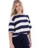 T-shirt court et ample Fila Genoa bleu marine