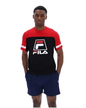 T-shirt Damon « Cut and Sew » noir