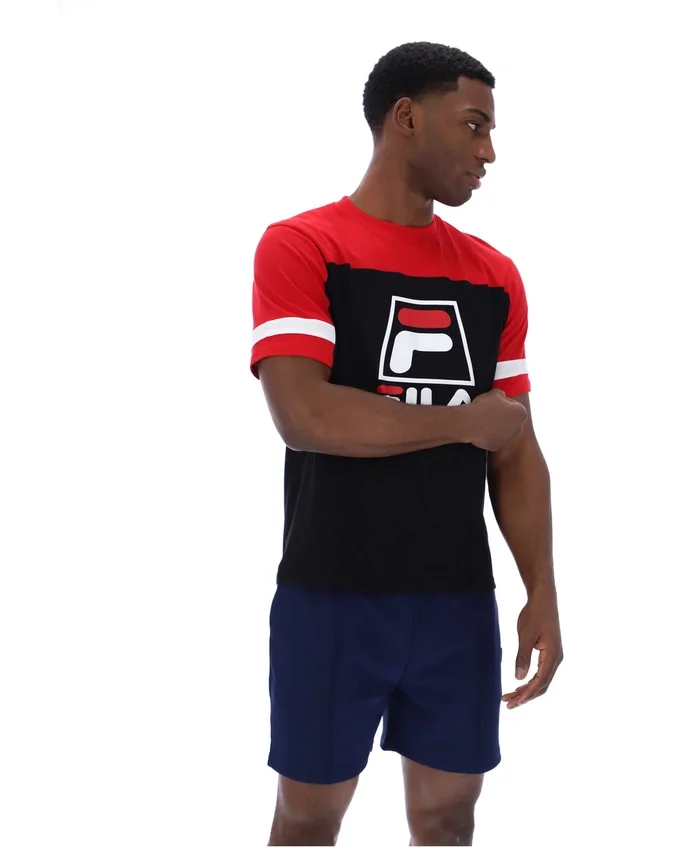 T-shirt Damon « Cut and Sew » noir