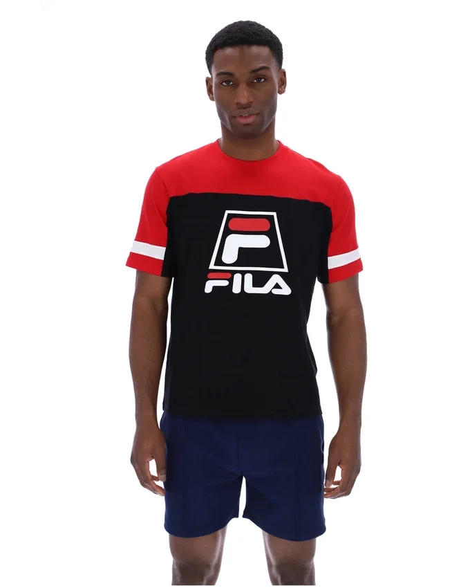 T-shirt Damon « Cut and Sew » noir