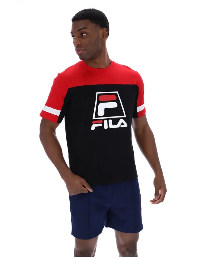 T-shirt Damon « Cut and Sew » noir