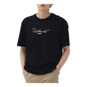 T-shirt décontracté de sport en maille respirante, col rond, Shorts, noir