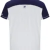 T-shirt de tennis blanc à col Henry pour homme