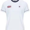 T-shirt de tennis blanc pour femme « Tennis GB »