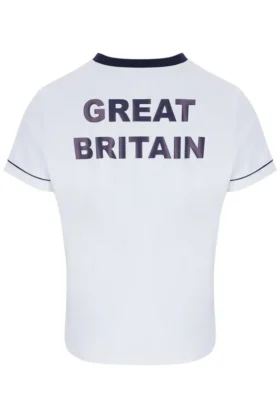 T-shirt de tennis blanc pour femme « Tennis GB »