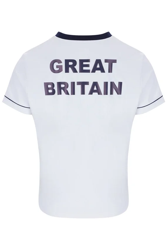T-shirt de tennis blanc pour femme « Tennis GB »