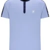 T-shirt de tennis bleu à col Henry pour homme