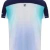 T-shirt de tennis bleu à col Henry pour homme