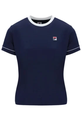 T-shirt de tennis bleu marine pour femme