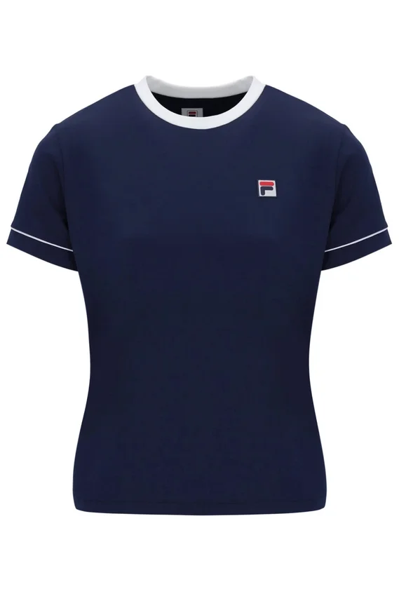 T-shirt de tennis bleu marine pour femme