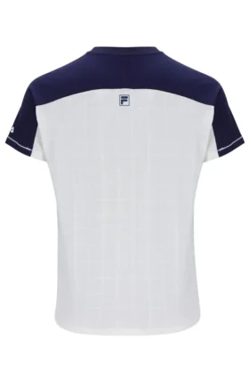 T-shirt de tennis à col Henry pour homme Off White