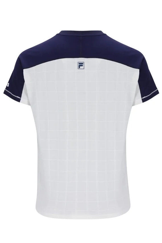 T-shirt de tennis à col Henry pour homme Off White
