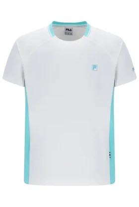 T-shirt de tennis à col rond blanc pour homme