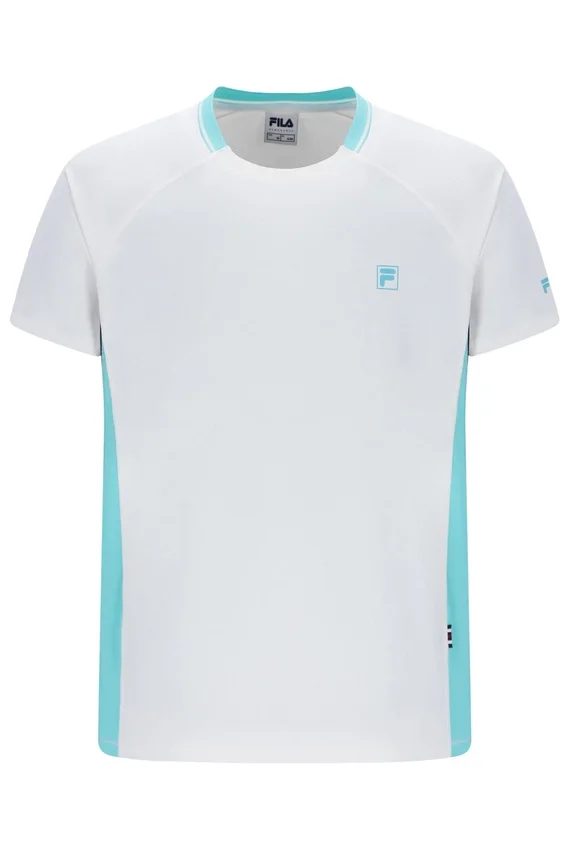 T-shirt de tennis à col rond blanc pour homme
