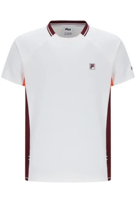 T-shirt de tennis à col rond blanc pour homme