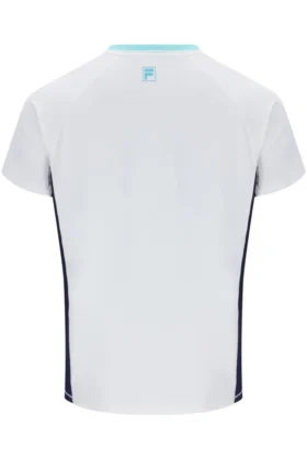 T-shirt de tennis à col rond blanc pour homme