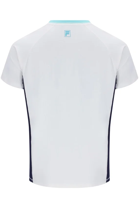 T-shirt de tennis à col rond blanc pour homme