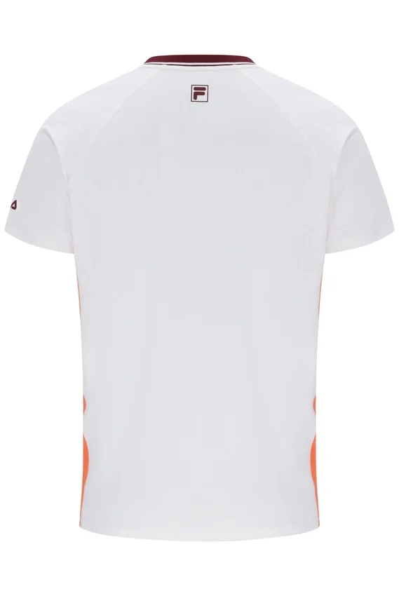T-shirt de tennis à col rond blanc pour homme