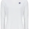 T-shirt de tennis à manches longues blanc cassé pour femme