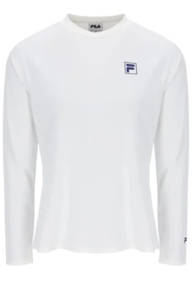 T-shirt de tennis à manches longues blanc cassé pour femme