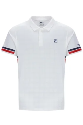 T-shirt de tennis Polo à motifs blanc pour homme