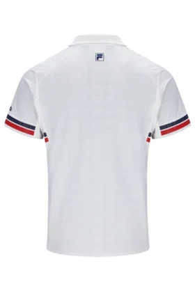 T-shirt de tennis Polo à motifs blanc pour homme