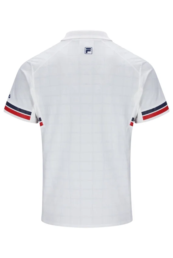 T-shirt de tennis Polo à motifs blanc pour homme
