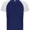 T-shirt de tennis unisexe à col rond bleu marine