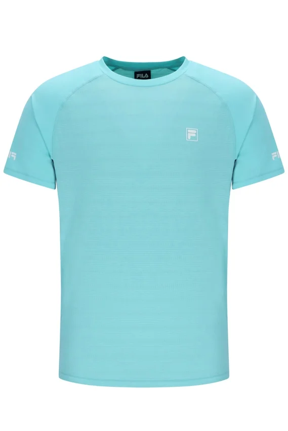 T-shirt de tennis unisexe à col rond couleur aqua