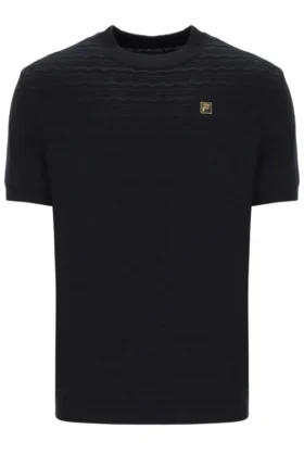 T-shirt Don en maille texturée noir