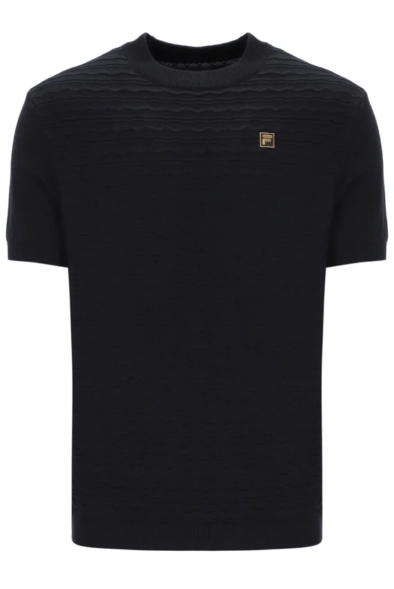T-shirt Don en maille texturée noir