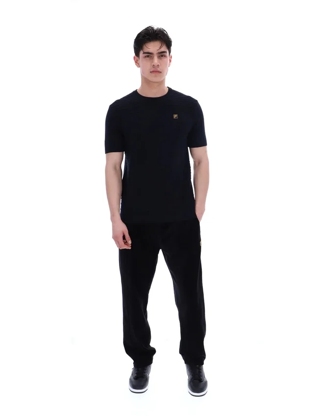 T-shirt Don en maille texturée noir