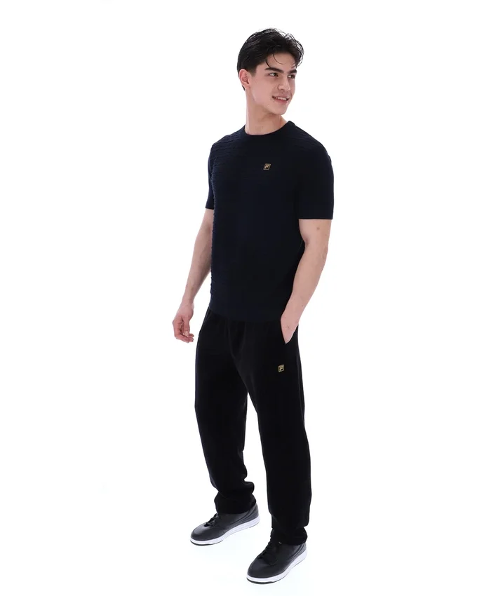 T-shirt Don en maille texturée noir