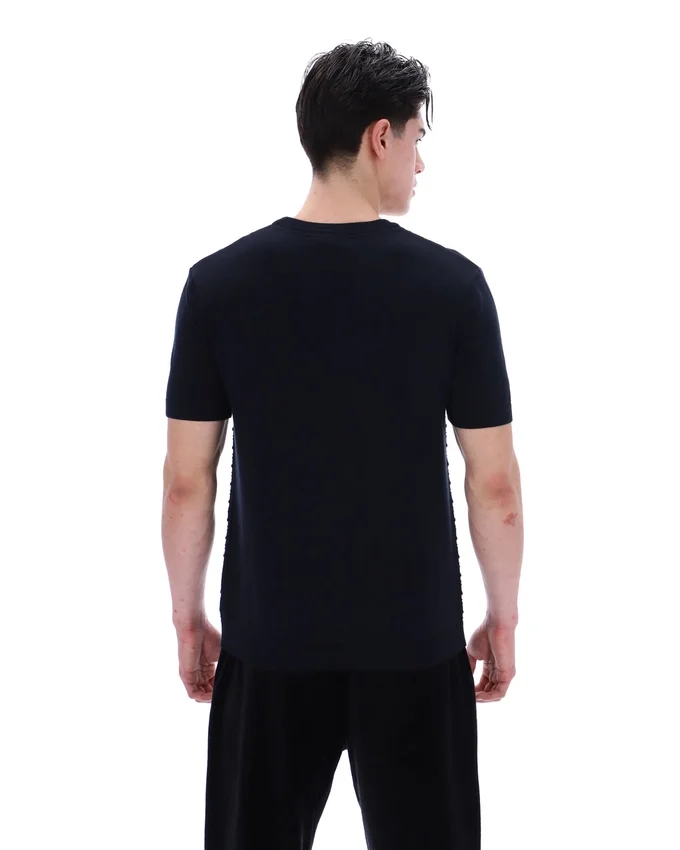 T-shirt Don en maille texturée noir