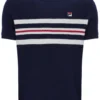 T-shirt en maille à rayures en résille Fila Gerardo bleu marine