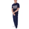 T-shirt en maille à rayures en résille Fila Gerardo bleu marine