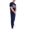 T-shirt en maille à rayures en résille Fila Gerardo bleu marine