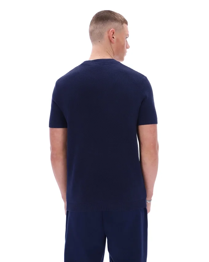 T-shirt en maille à rayures en résille Fila Gerardo bleu marine