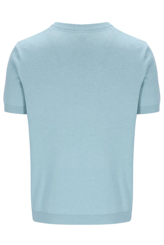T-shirt en maille texturée Don bleu sterling