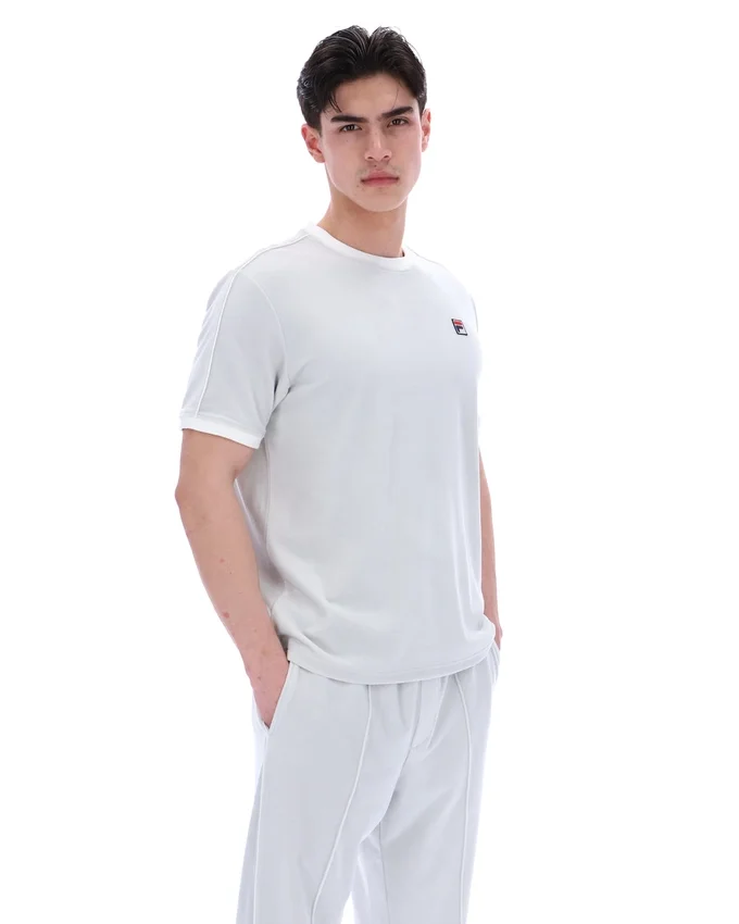 T-shirt en velours Basilio bleu aube