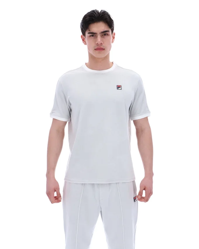 T-shirt en velours Basilio bleu aube
