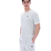 T-shirt en velours Basilio bleu aube