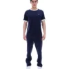 T-shirt en velours Basilio bleu marine de Fila