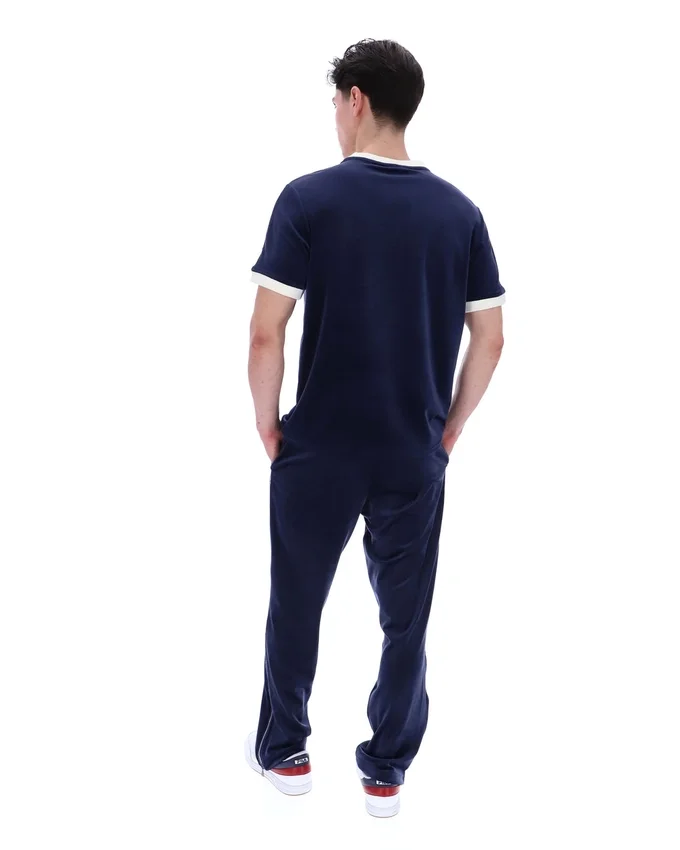 T-shirt en velours Basilio bleu marine de Fila