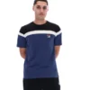 T-shirt Fila Aiden « Cut & Sew » bleu marine