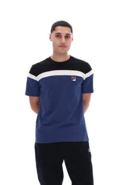 T-shirt Fila Aiden « Cut & Sew » bleu marine