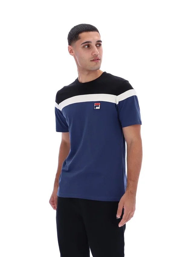 T-shirt Fila Aiden « Cut & Sew » bleu marine